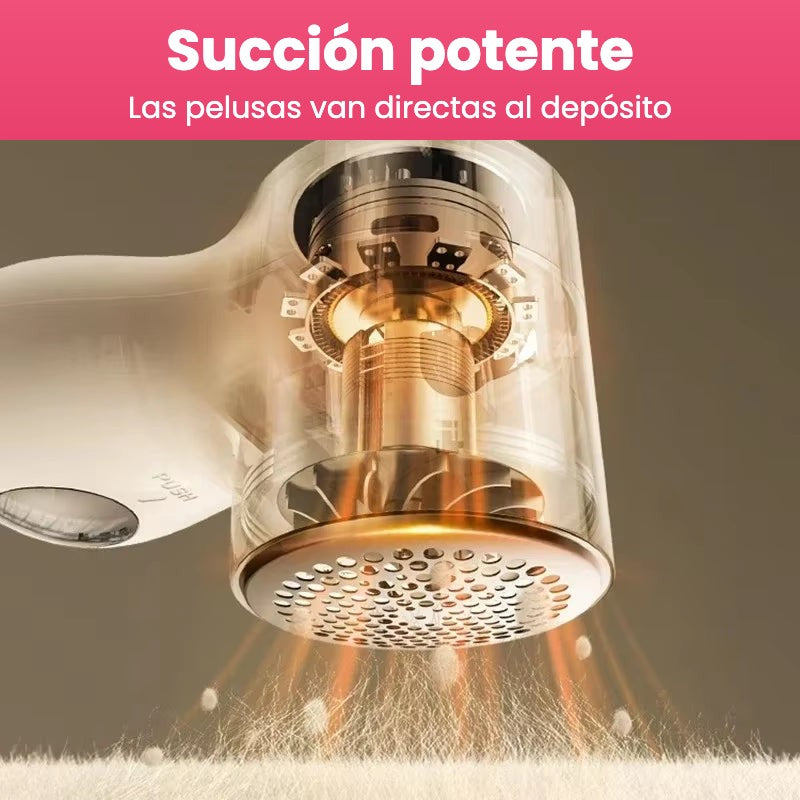 Succión de Ovilla que lleva las pelusas al depósito